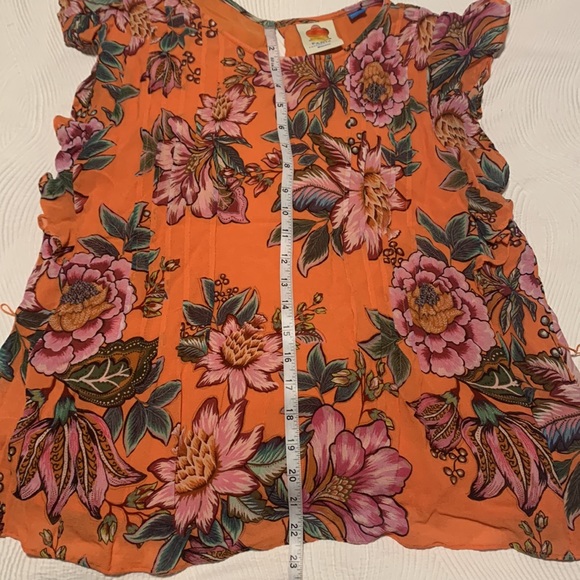 Farm Rio top blouse Anthropologie floral boho - Picture 7 of 7